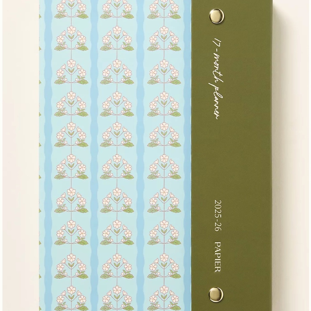 NWT Papier for Anthropologie 17 month planner calendar organizer 2025 2026